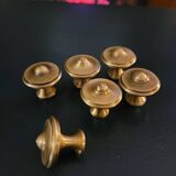 Patinated brass furniture knobs 25mm