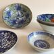 set of 4 bowls and 4 asian porcelain cups
