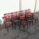 Bistro lot 9 tables and 16 chairs mahieu Jule bry