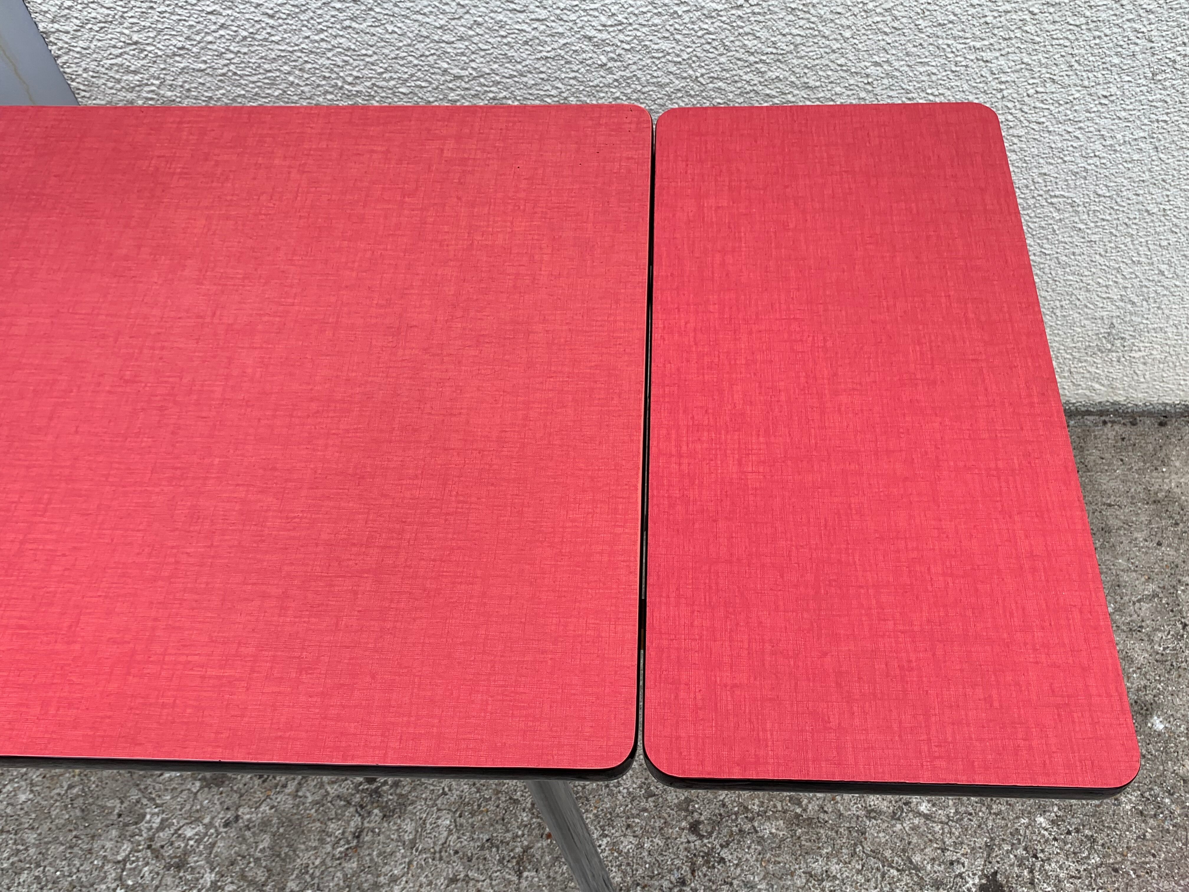 Red Formica table