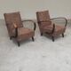 Paire de fauteuils art déco type C par Jindrich Halabala