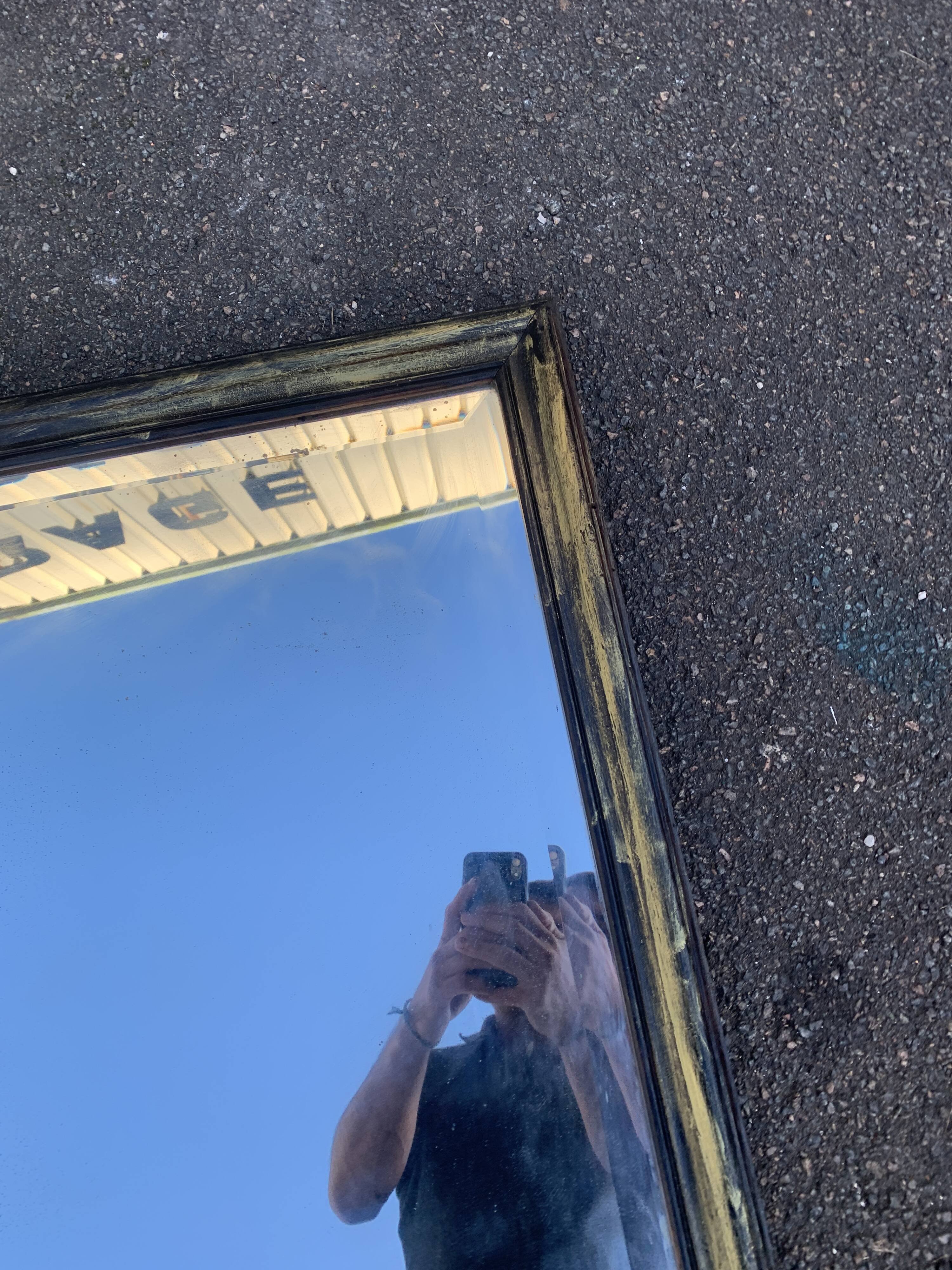 Large Black and Gold Mirror 75 x 100