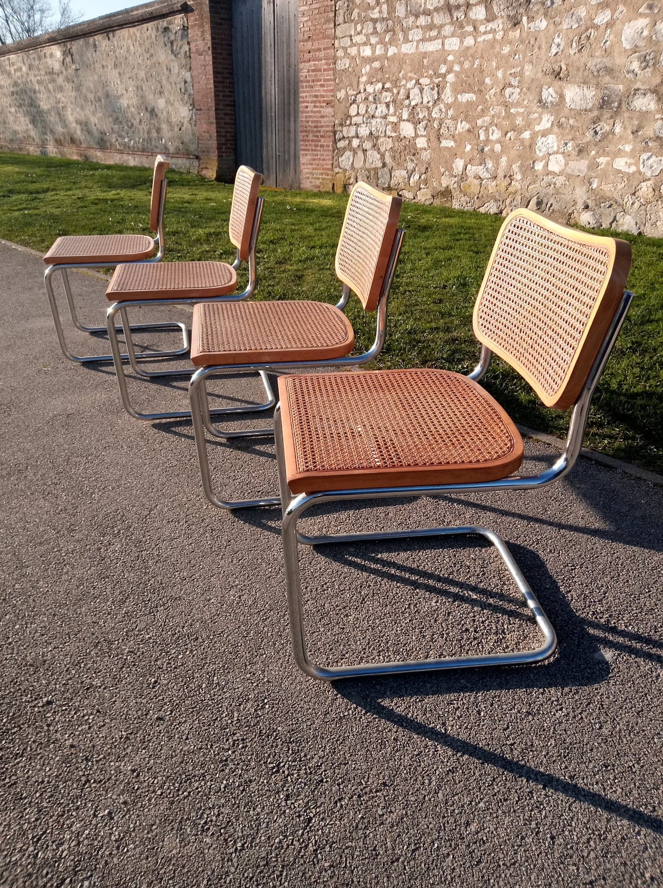 4 chairs b32 cesca by Marcel Breuer