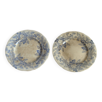 Ensemble de 2 assiettes Terre de fer U&Cie Sarreguemines