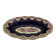 Oval dish in glazed earthenware by M. P. Chevallier, Manufacture des Émaux