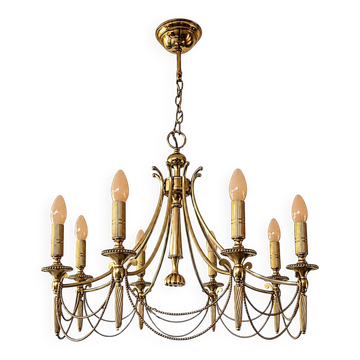 Chandelier en bougies Sciolari style régence des années 1960