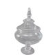 Glass jar on pedestal