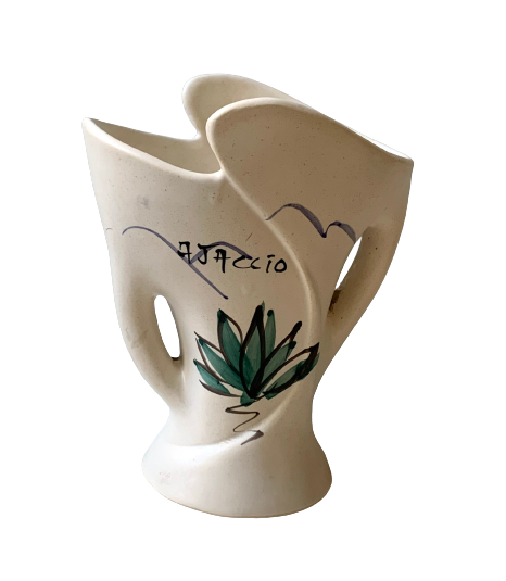 Old vintage Corsican ceramic vase