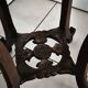 Antique Indochinese style pedestal - carved wood and marble