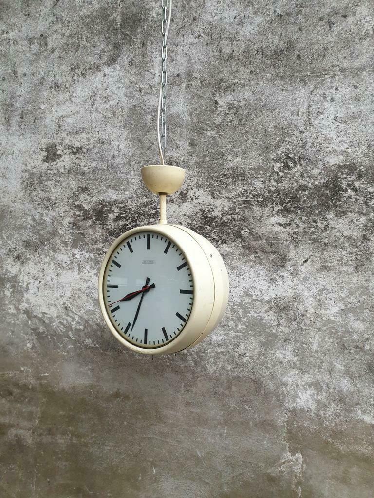 Old school clock double clock from Doorn 60s