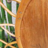 Vintage rattan mirror