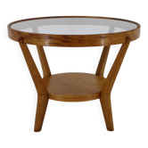 Table Basse Karel Kozelka & Antonin Kropacek Années 1960 en Chêne et Verre pour Interier Prah
