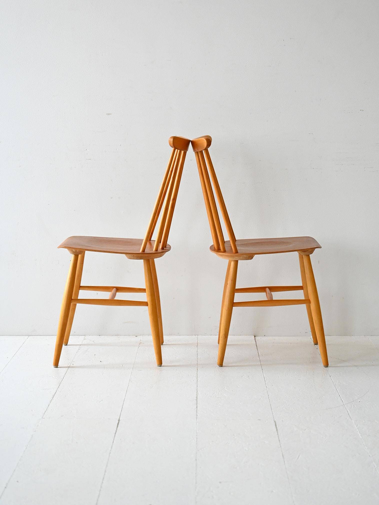 Ensemble de 4 chaises scandinaves Fanett par Ilmari Tapiovaara