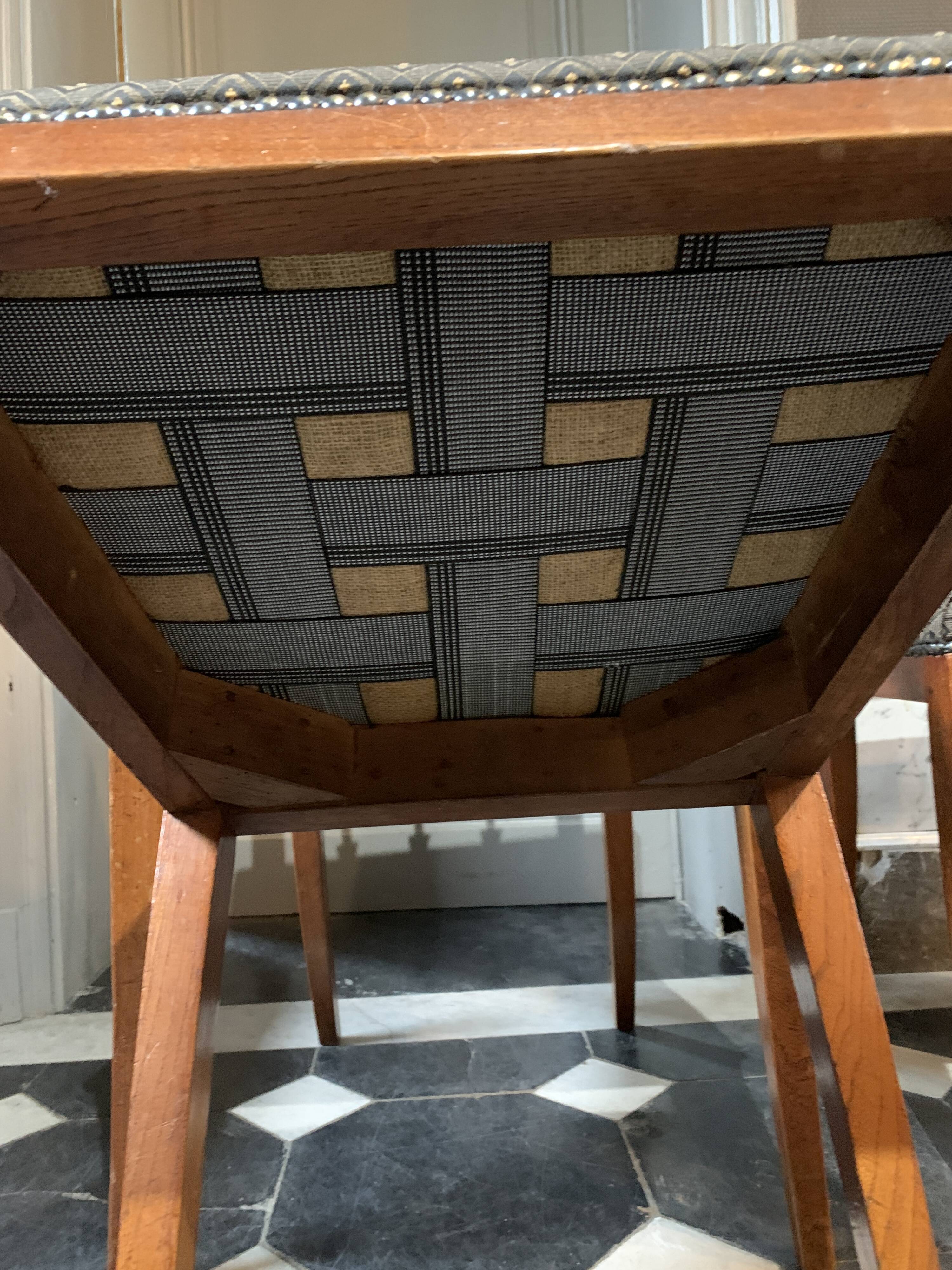 Series of 6 chairs at the etruscan directoire d'epoque in mahogany, 1800