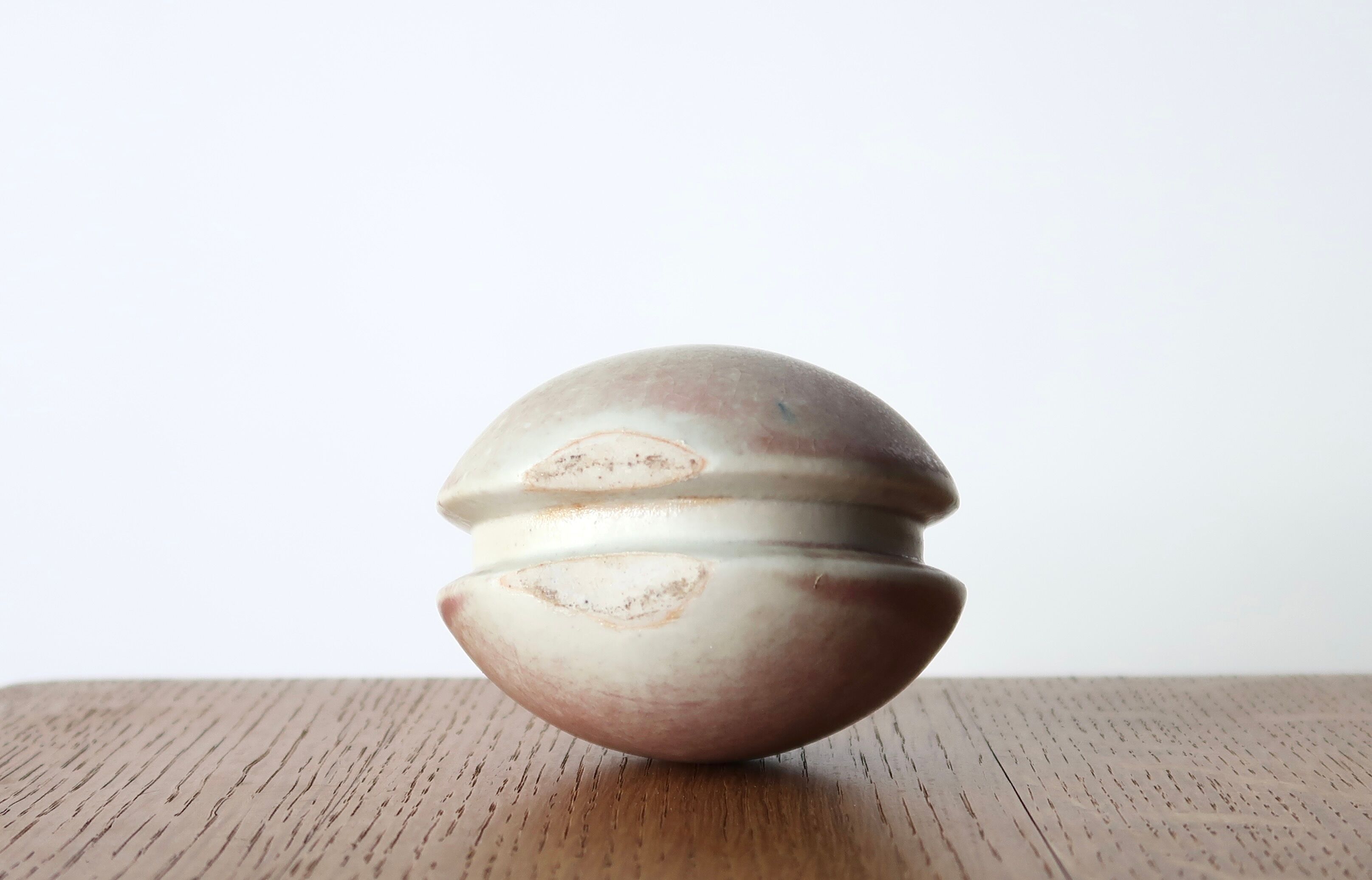 Pale pink ceramic vase, 70s