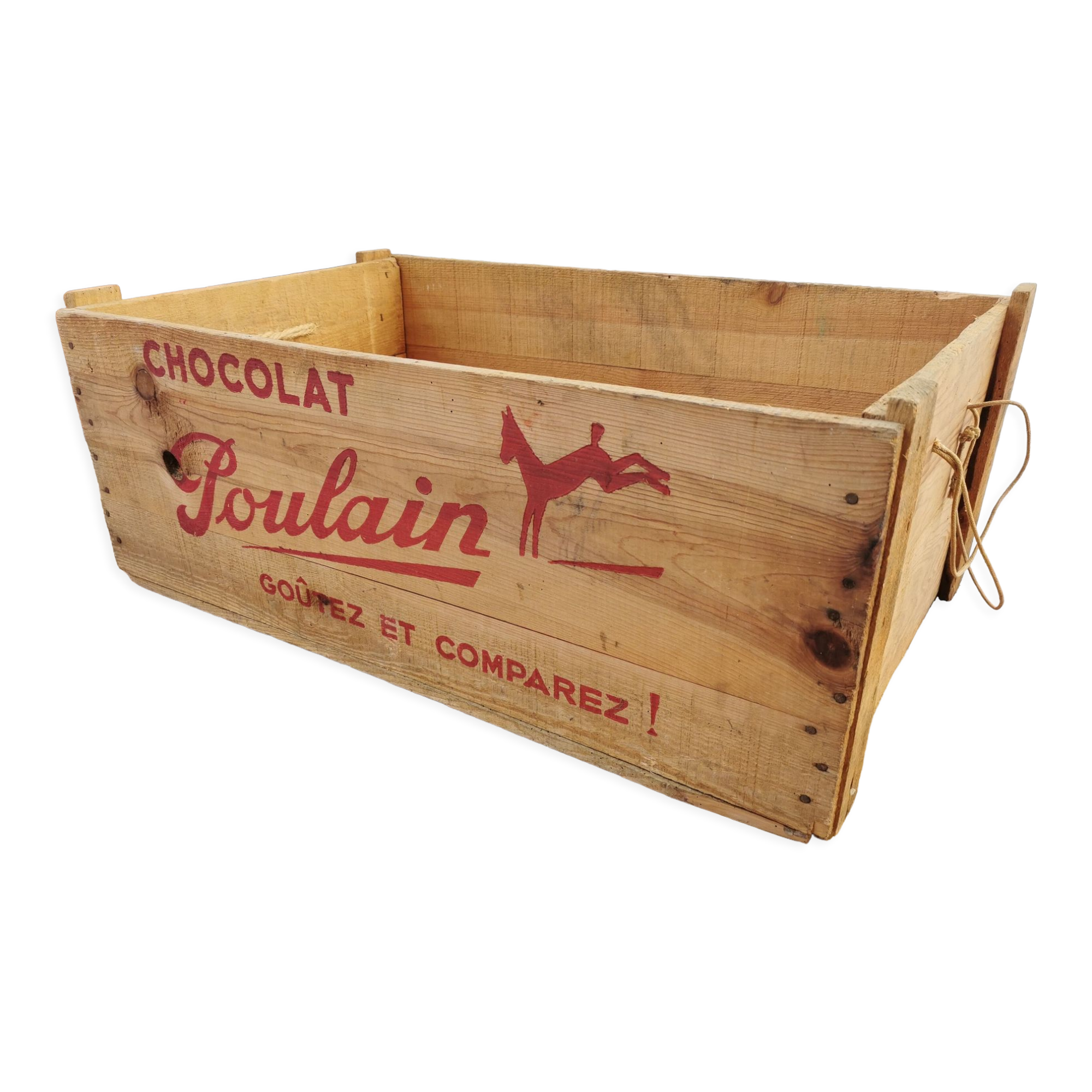 Vintage wooden box Chocolat Poulain