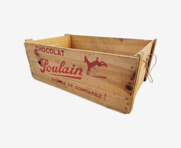 Caisse en bois vintage Chocolat Poulain