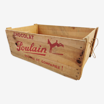 Vintage wooden box Chocolat Poulain