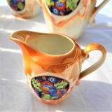 Service à café complet avec 10 tasses art déco en porcelaine de czechoslovakia