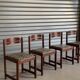 Set of 4 vintage hand-woven chairs