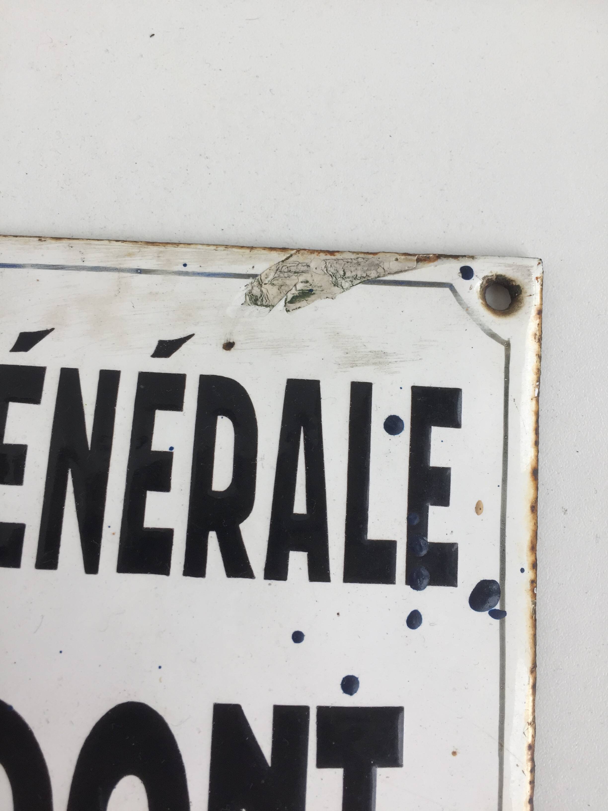 Enamelled plate general electricity