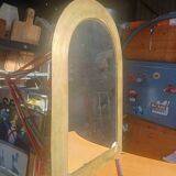 Vintage brass arched mirror