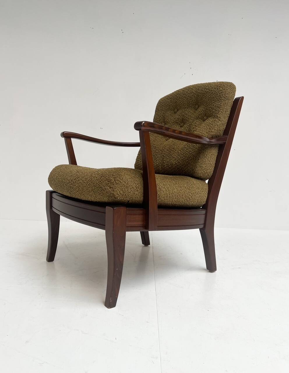 Re-upholstered Swedish arm chair bij Engens Mobelfabrik, 1970s