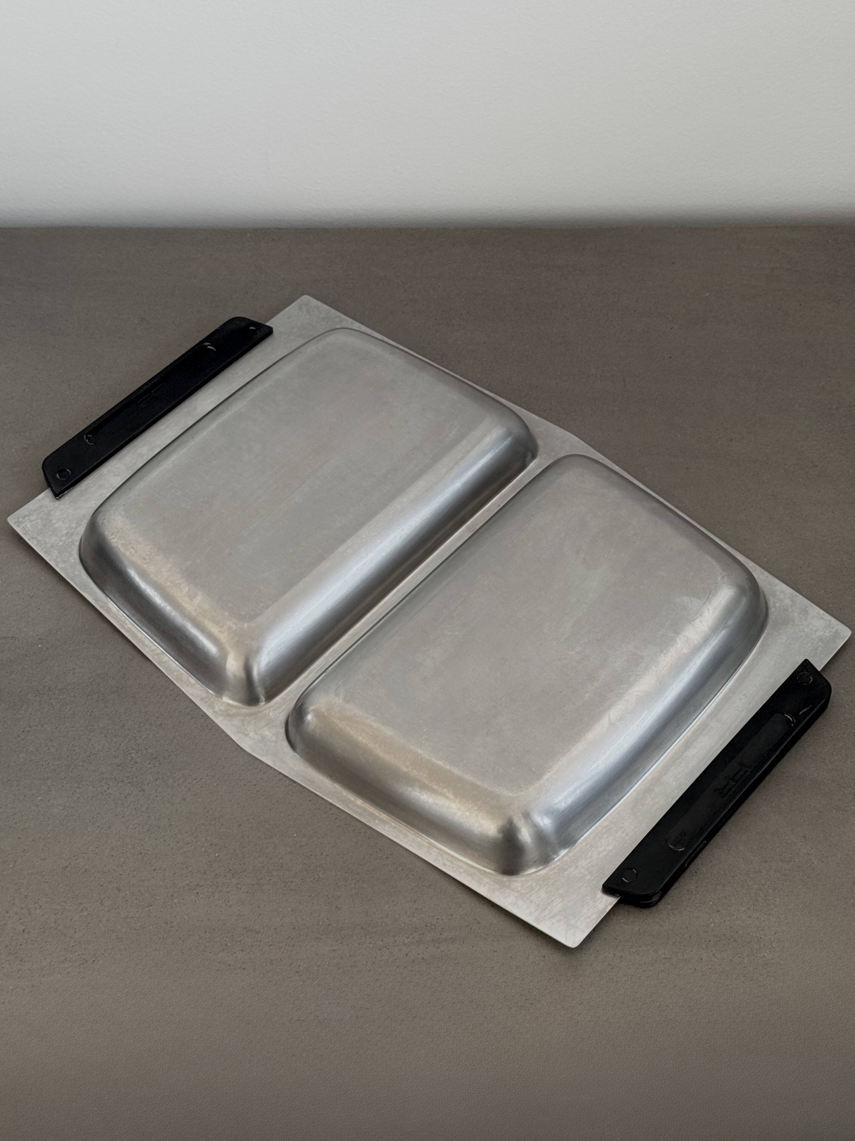 Vintage Stainless Steel Plateau Space Age Design 70s