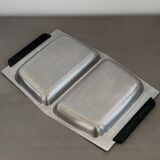 Vintage Stainless Steel Plateau Space Age Design 70s