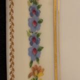 Chocolate cake dish Raynaud Limoges floral decoration