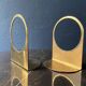 Brass bookends marked Hans-Agne Jakobsson, Sweden, 1960s.
