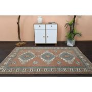 1970s Vintage Turkish Oushak Handmade Wool Cotton Brown Area Rug 160x254