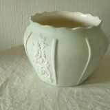 Glazed biscuit earthenware planter