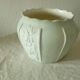 Glazed biscuit earthenware planter