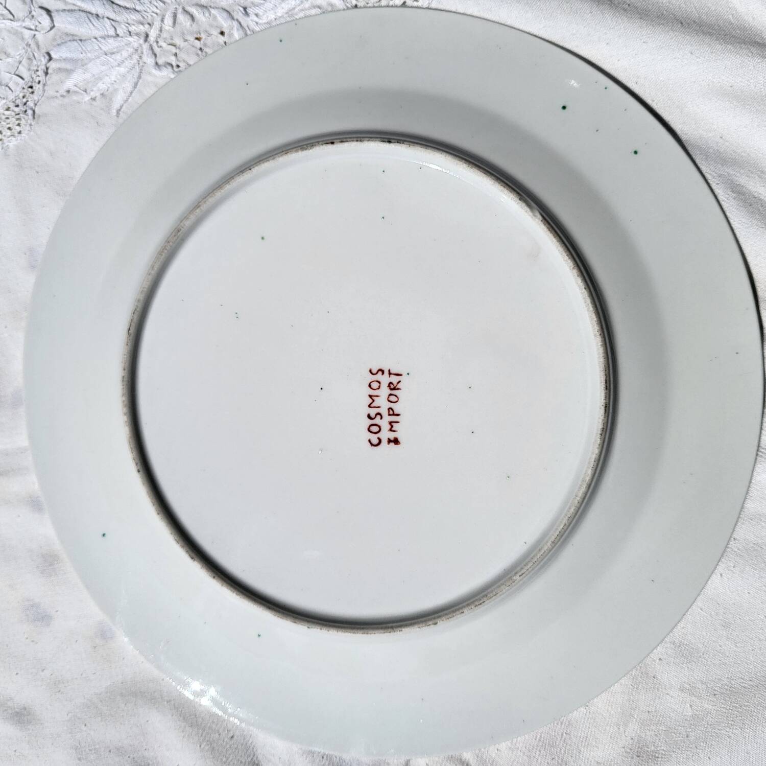 Set of 3 vintage plates gardens and Asian birds