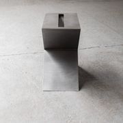 Contemporary stainless steel side table by Lena Coupez, Belgium, 2024