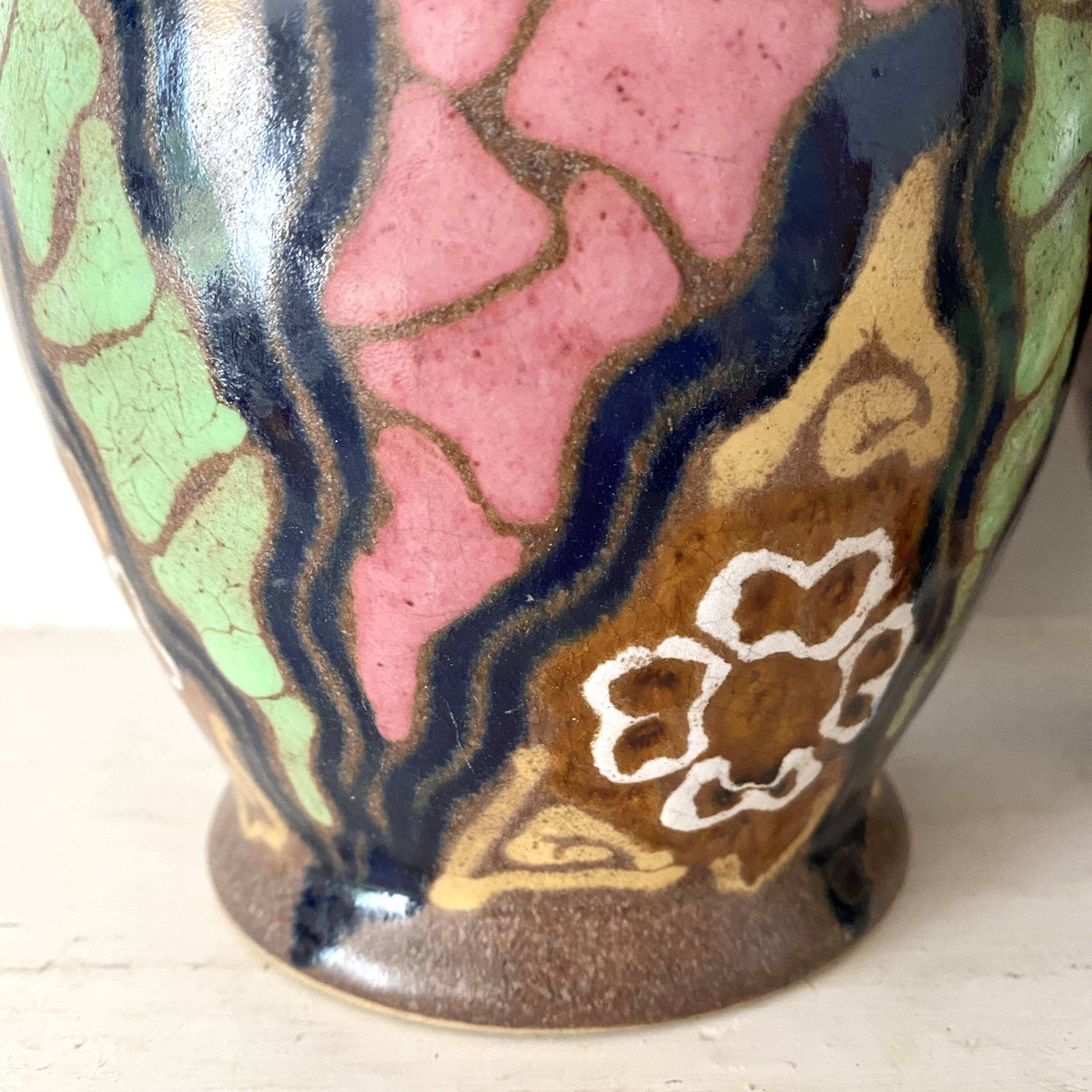 Pair of Carl Gebauer Germany vases, ceramic, 1930s