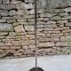 Chrome and brass floor lamp