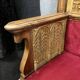 Monumental Gothic style bench in solid oak and patinated plaster circa 1800 / length 282 cm