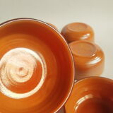 Set of 10 brown ramekins Arcopal Vintage volcano