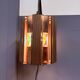 Werner Schou wall lamp, copper and teak 1960s