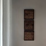 Triptych in bark paper