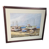 Tableau bateaux à marrée basse