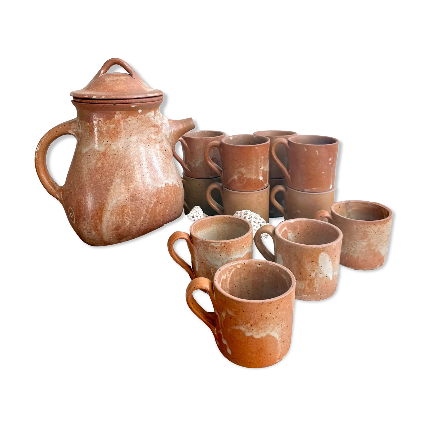 Vintage stoneware coffee set