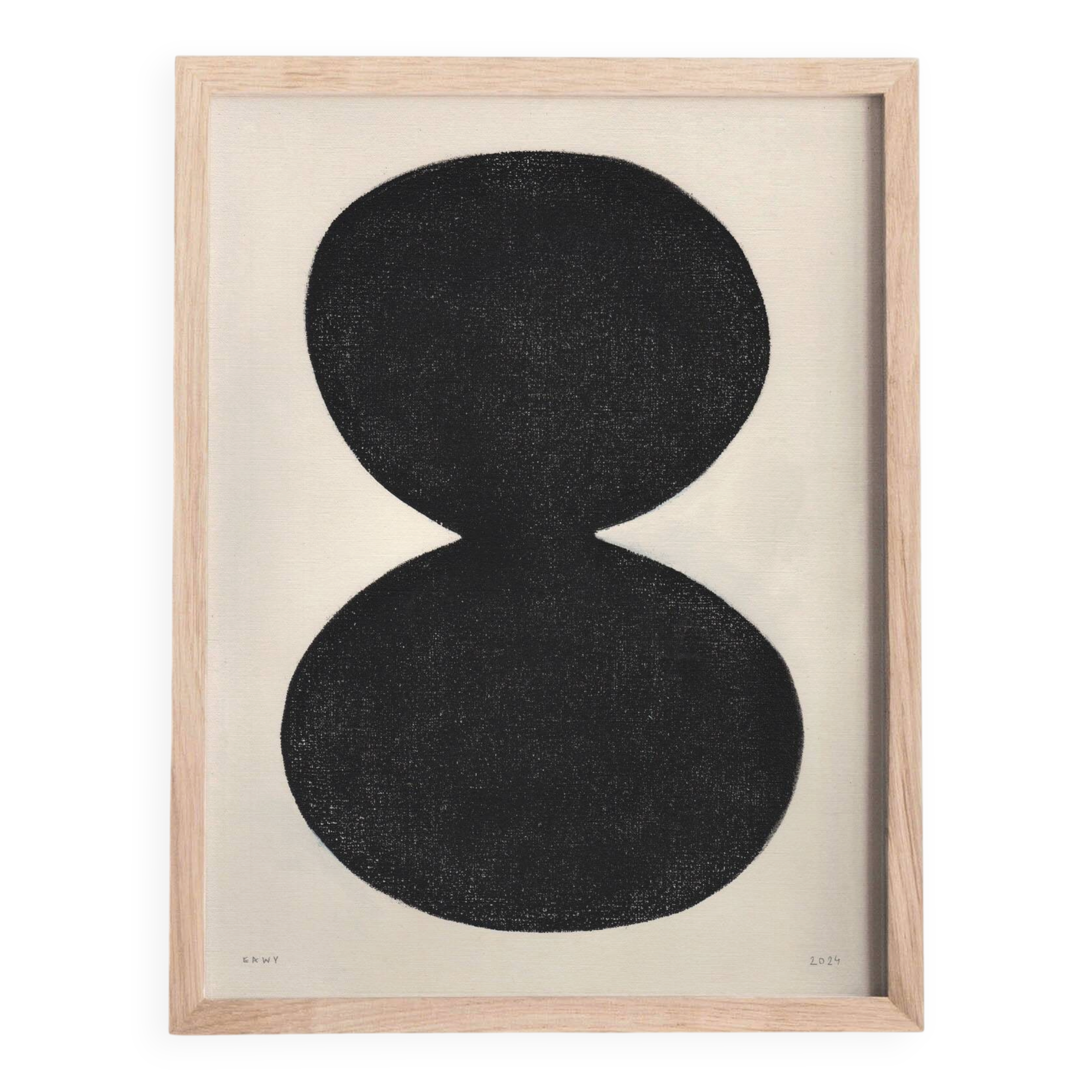 Painting 30x40cm contemporary abstract illustration signed Eawy