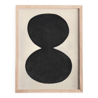 Painting 30x40cm contemporary abstract illustration signed Eawy