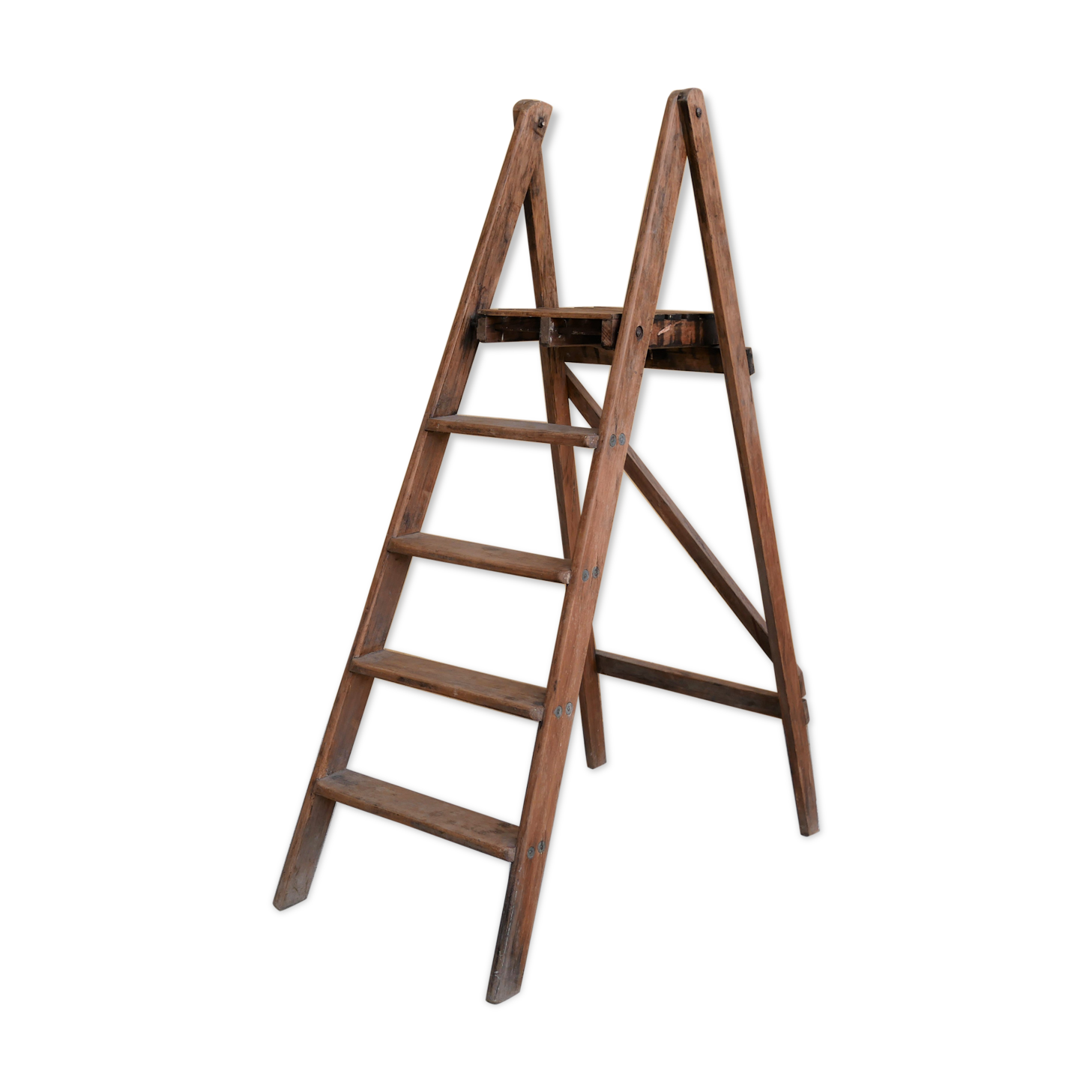 Vintage wooden stepladder