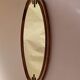 1960s Oval Wall Mirror with Brass Frame by Sant'Ambrogio De Berti