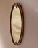 1960s Oval Wall Mirror with Brass Frame by Sant’Ambrogio De Berti