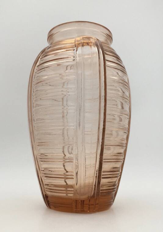 Vase style Art Déco verre moule rose